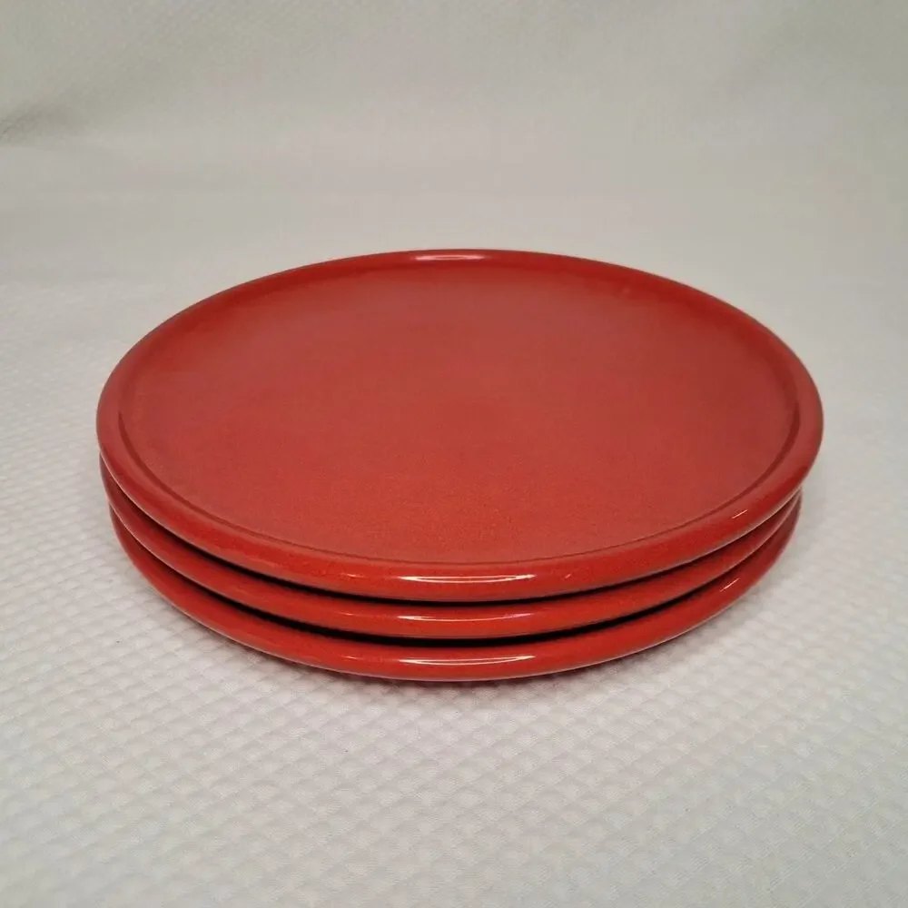 Vintage Waechtersbach Spain Cherry Red Salad Dessert Appetizer Plates 7 3/4